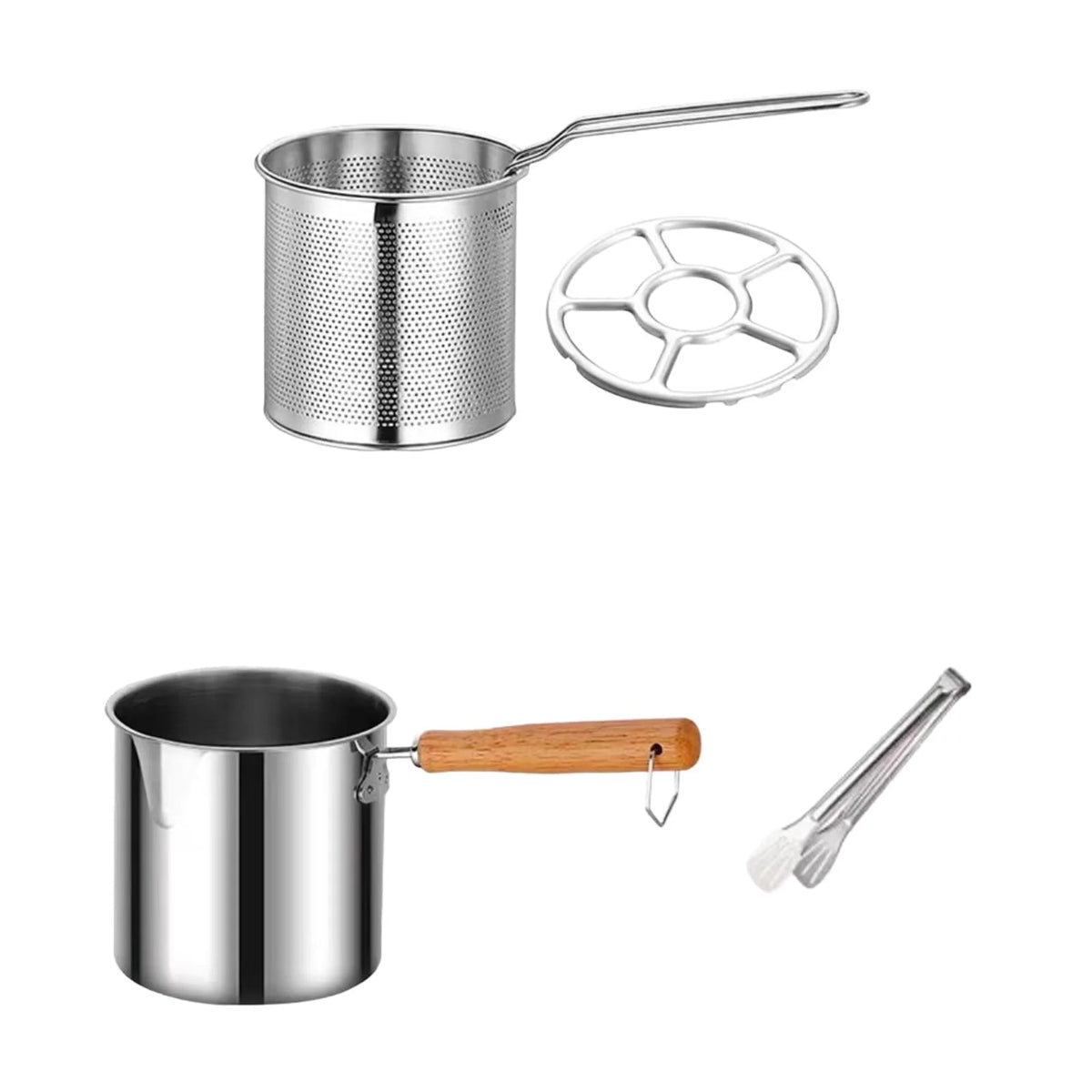 Deep Frying Pot with Strainer Basket with Handle L848710
