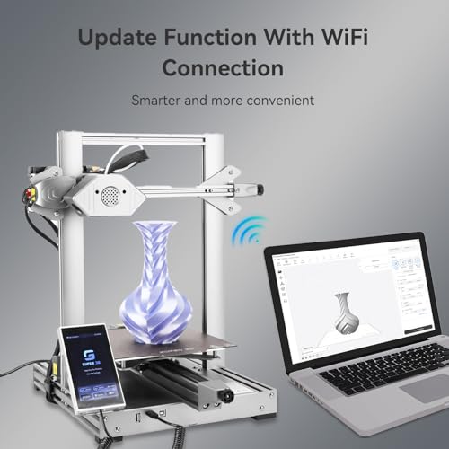 Silver 3D Printer, 5in Touch Screen, Print Size 8.7x8.7x9.8 Inch M695809