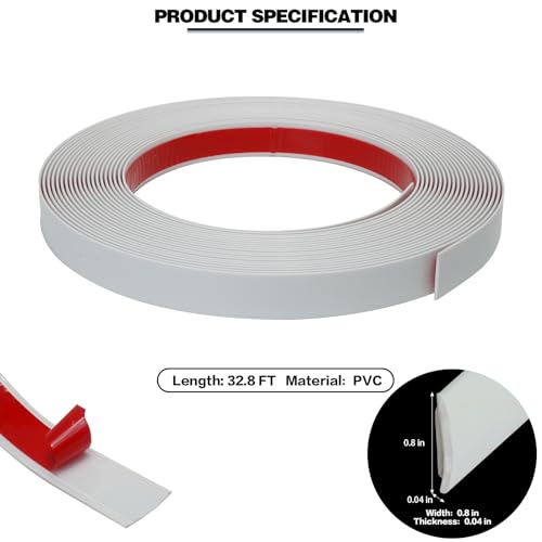 9.8Ft Peel and Stick Flexible Waterproof Wall Trim Silver C50309