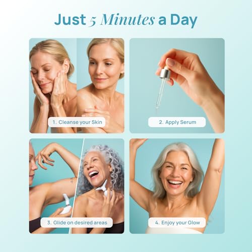 Neck Face Arms Legs Skin Tightening Lifting Lymphatic Drainage Massager Tool with LED Light Sonic Vibration Thermal Activation E955306