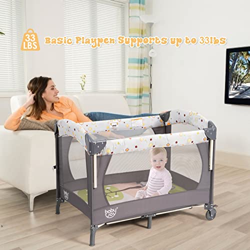 4 in 1 Pack and Play with Bassinet and Changing Table V692