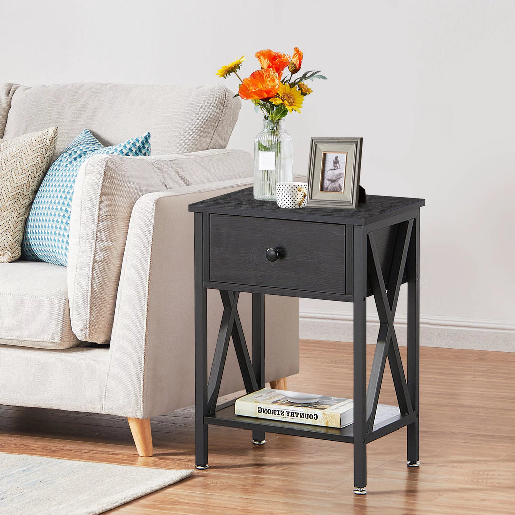 3-Piece Upholstered Bed Frame and 2 Nightstand C178524