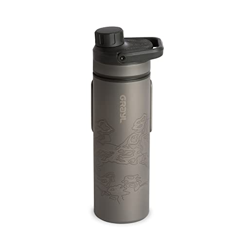 16.9 oz Titanium Water Purifier Filter Bottle I3804