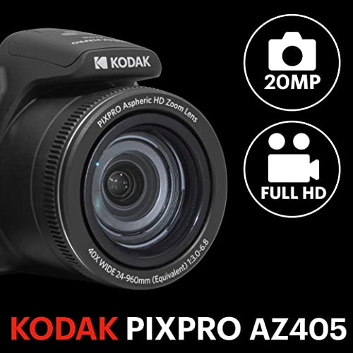20MP Digital Camera 40X Optical Zoom 24mm Wide Angle Lens Optical Image Stabilization 1080P Full HD Video 3" LCD White F896