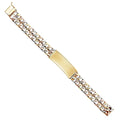14K Nugget Cuban Link ID Bracelet - 8.5" O613