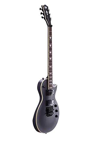 Satin Black Solid Body Electric Guitar with Floyd Rose Tremolo F441825