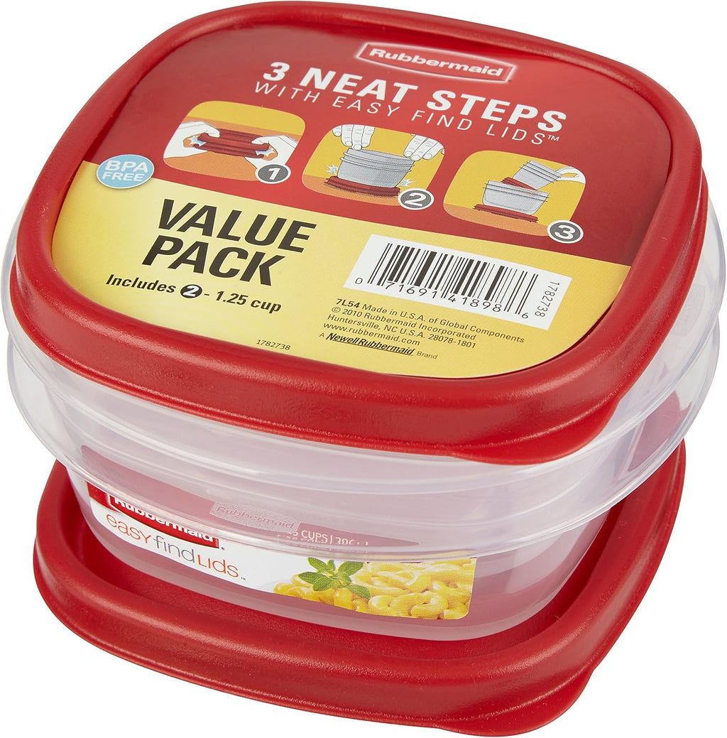 1.25 Cup Racer Red 4-Piece Food Storage Containers N542119