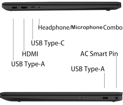 17.3'' IPS FHD Anti-Glare Display Laptop, AMD Ryzen 7 5700U, 64GB RAM, 2 TB SSD, Black F36667
