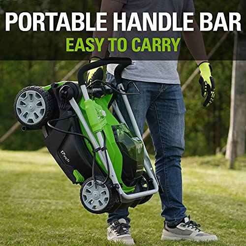 40V 17" Cordless Push Lawn Mower with 4.0Ah Battery and Charger L916