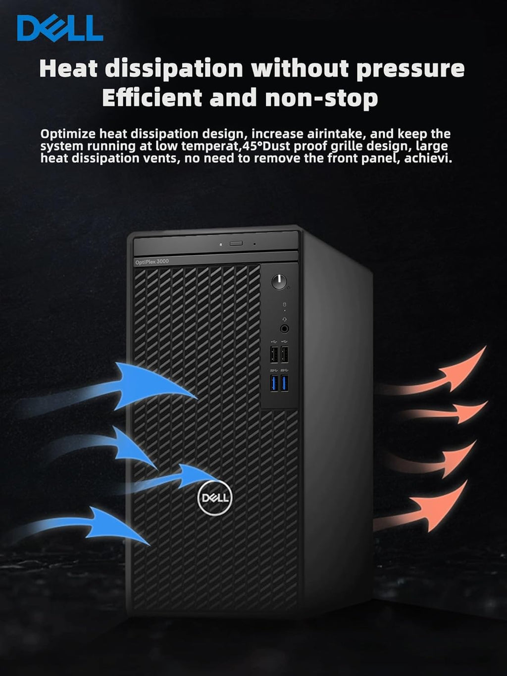 12th Gen Intel Core i5-12500 16GB RAM 256GB SSD 1TB HDD Windows 11 Pro Tower Desktop Computer J411