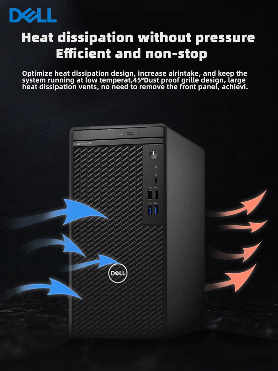 12th Gen Intel Core i5-12500 16GB RAM 256GB SSD 1TB HDD Windows 11 Pro Tower Desktop Computer J411