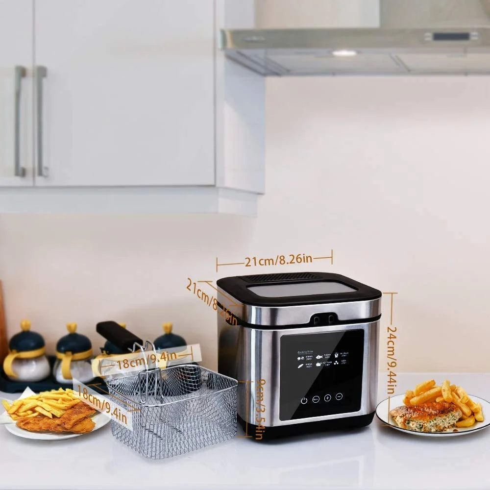 Stainless Steel Electric Deep Fryer with Basket, 2.5l Z188939