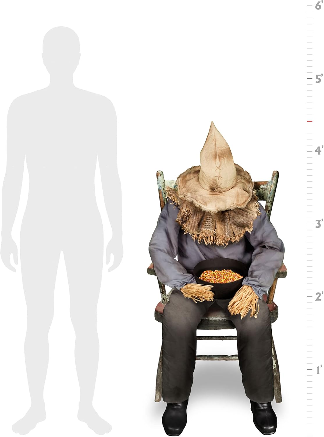 Sitting Scarecrow Animatronic 4.5 Feet F91091