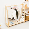 Dark Walnut Wooden Clothing Rack C9321