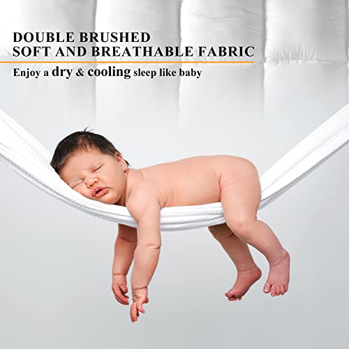 Extra Thick King Mattress Topper, Soft Plush Cooling Overfilled 1400GSM Mattress Pad N18177