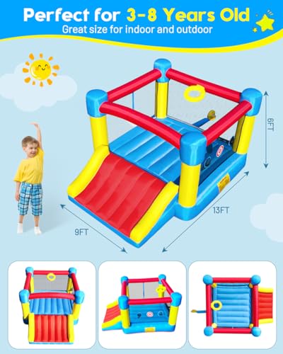 6.7'x8.4' Inflatable Bounce House with Slide L5243