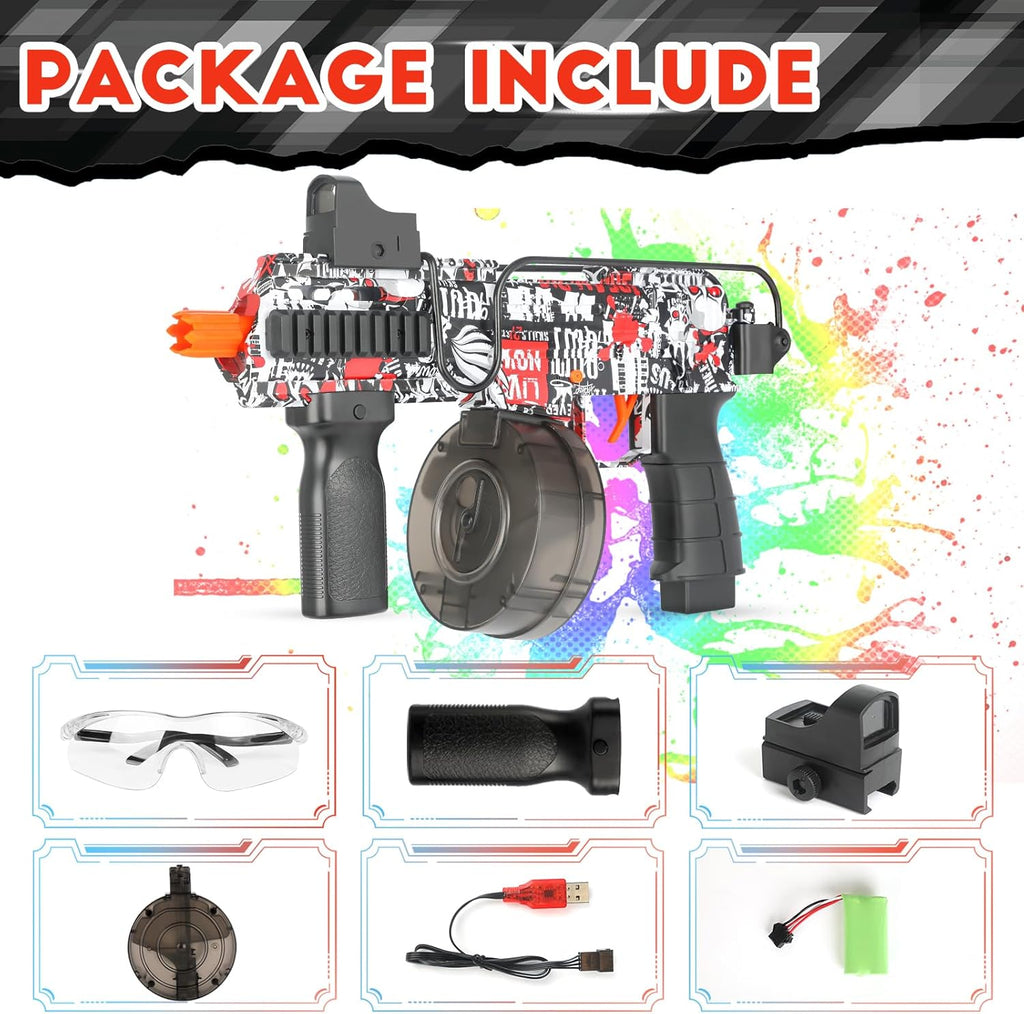 Red Electric Gel Ball Blaster with 10,000 Gel Beads O708896