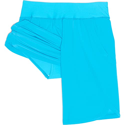 Women's 11" Quick Dry Elastic Waist Board Shorts Swim Cover-up Shorts with Panty J5429