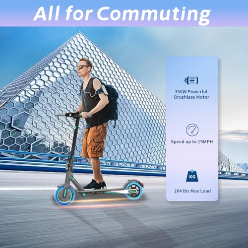 Electric Scooter with 8.5" Honeycomb Tire, Foldable Aluminum Alloy E-Scooter D291229