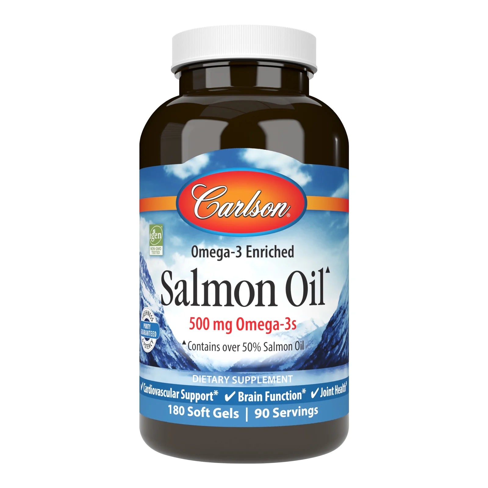 Norwegian Salmon Oil 500 mg Omega-3s 180 Softgels U7321