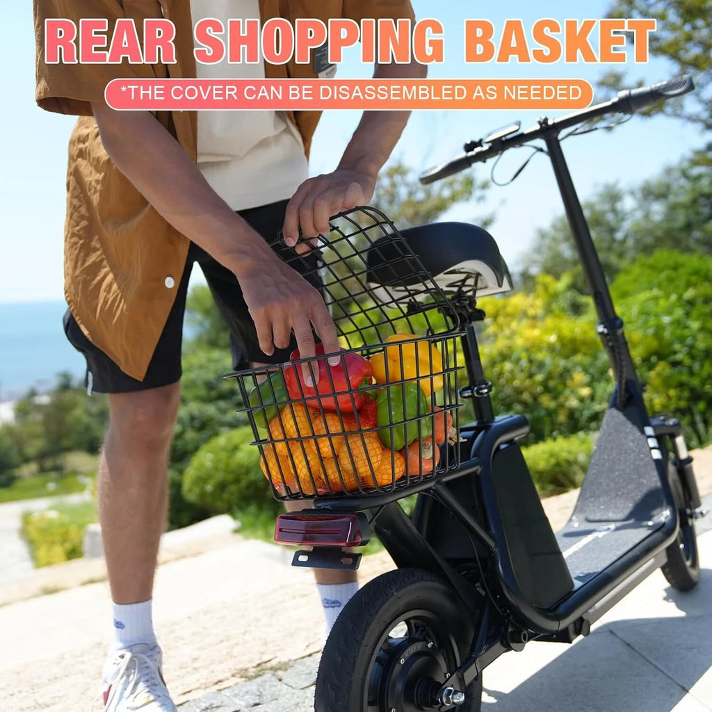 400W Motor 12" Pneumatic Tire Foldable Electric Scooter with Seat F628