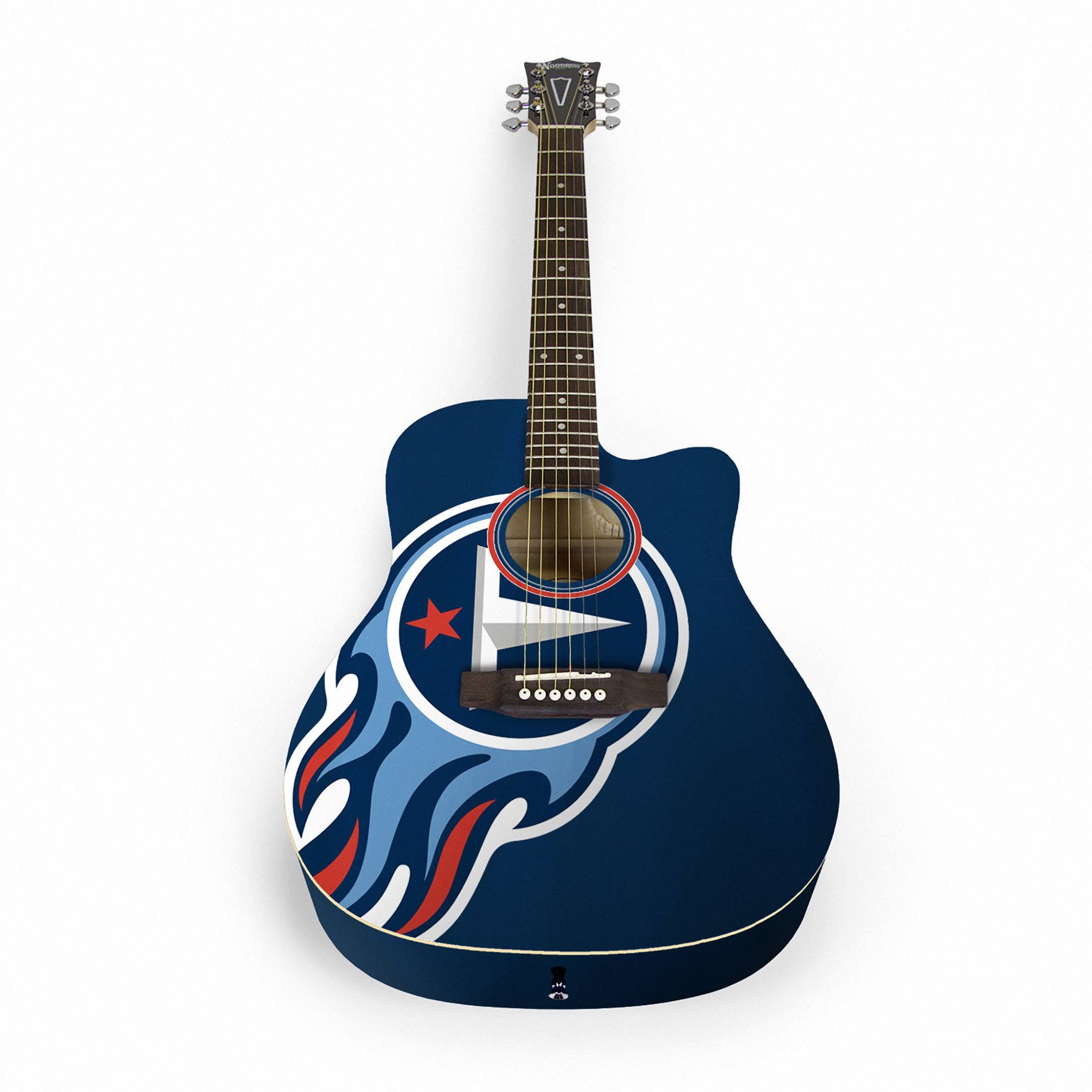 Navy Blue Acoustic Guitar with Case H1979