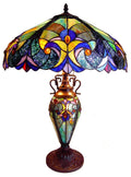 Tiffany-Style 3 Light Double Lit Table Lamp 18" Shade P5778