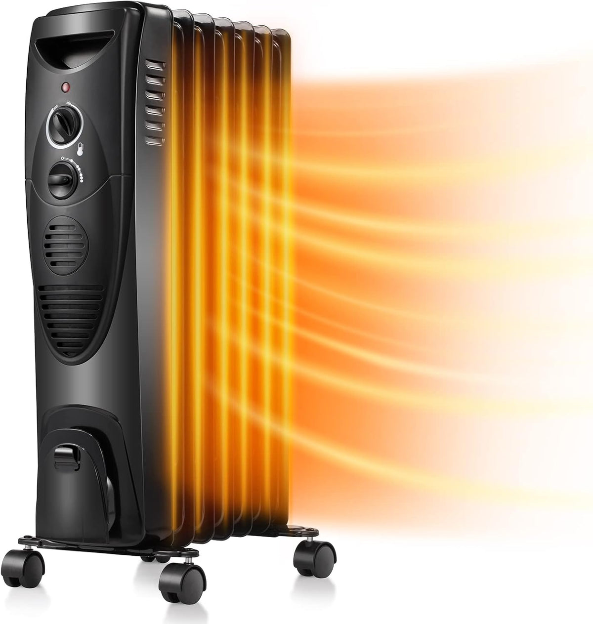 Grey Oil-Filled Radiator Heater, Pack of 2 N408