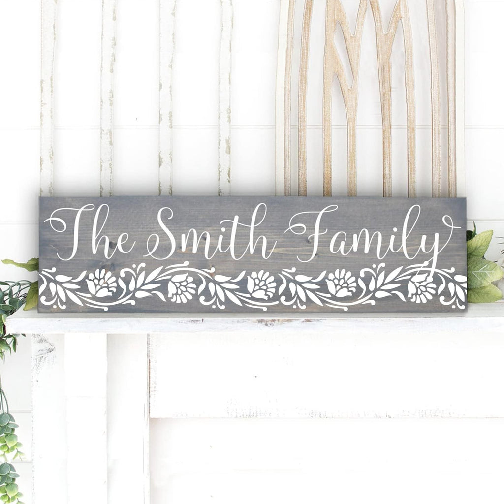 Floral Border Stencil 12x12Inch Reusable Stencil J857