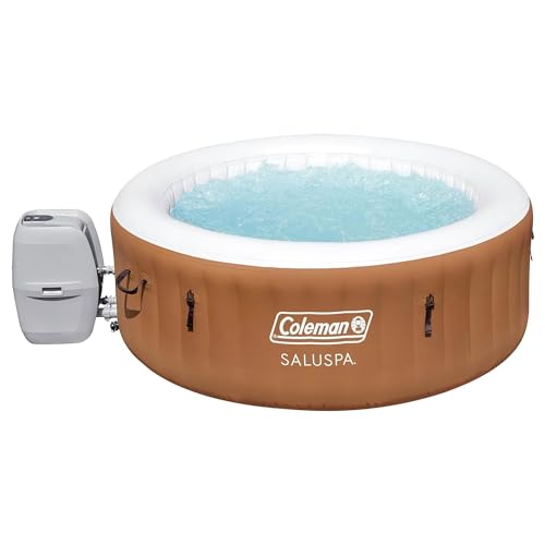 Black Round Inflatable Hot Tub with Insulated Cover J4747