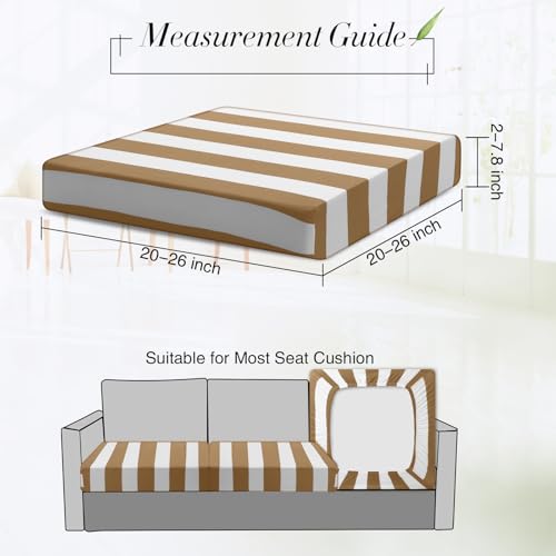 Gray 8Pcs Outdoor Stretch Sofa Cushion Covers J3999
