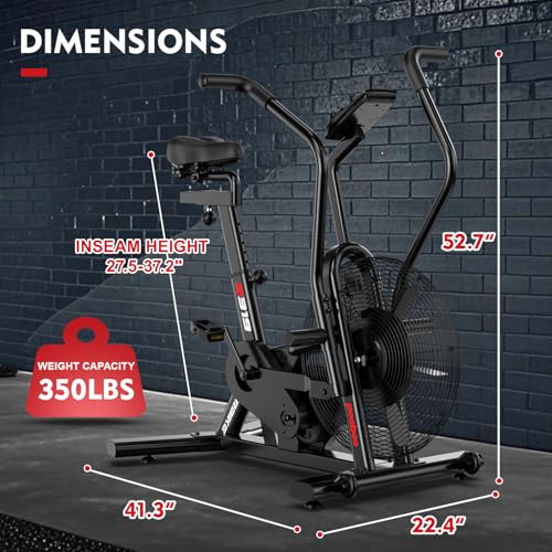 Exercise Bike with Air Resistance Bluetooth Fan Bike A517