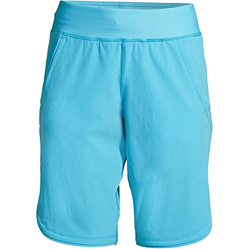 Women's 11" Quick Dry Elastic Waist Board Shorts Swim Cover-up Shorts with Panty J5429