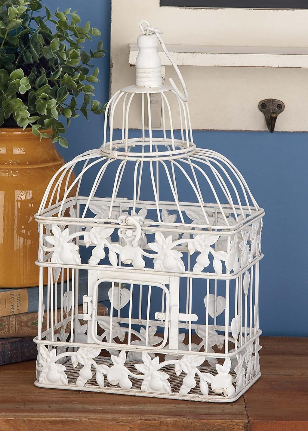 White Metal Birdcage U6316