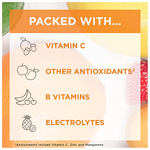 1000mg Vitamin C Powder with Antioxidants, B Vitamins and Electrolytes, Strawberry Kiwi Flavor - 30 Count S1193