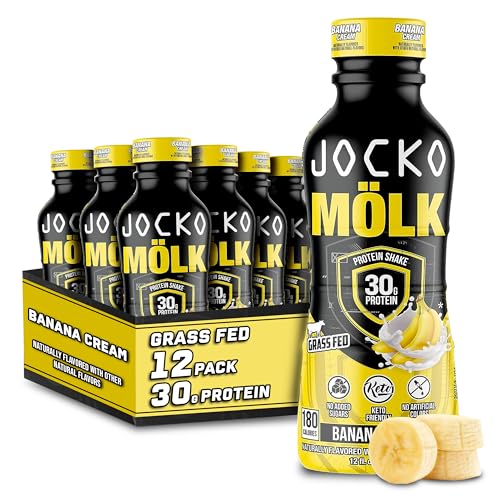 30g Grass Fed Protein Shakes Ready to Drink 12 FL Oz (Pack of 12) Chocolate V437