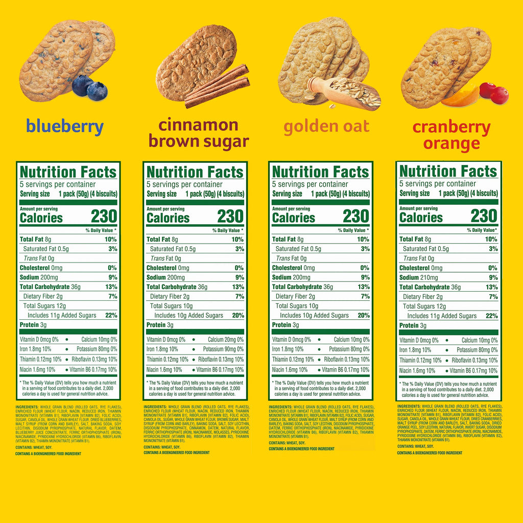 4 Flavors 30 Packs Breakfast Biscuits D7138