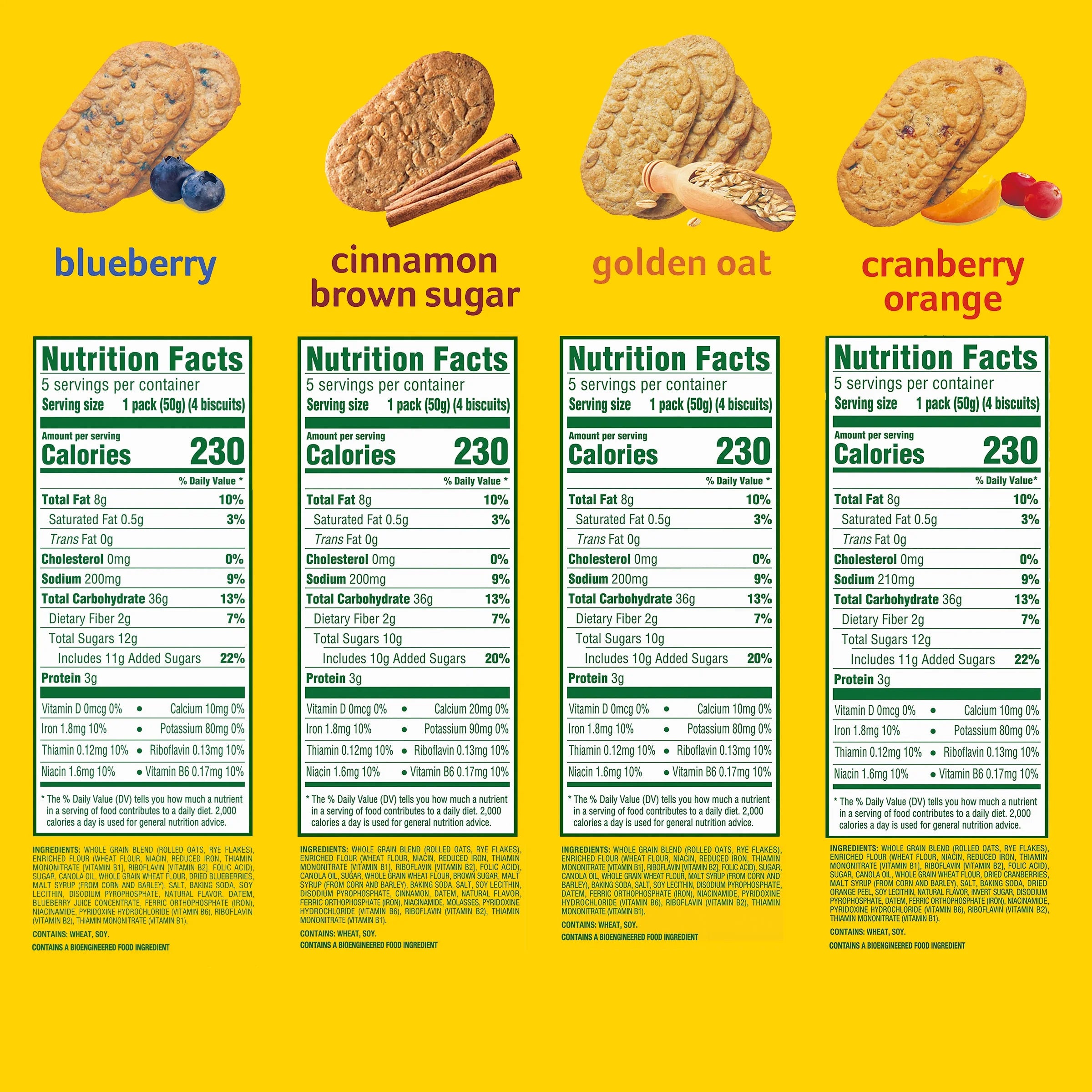 4 Flavors 30 Packs Breakfast Biscuits D7138