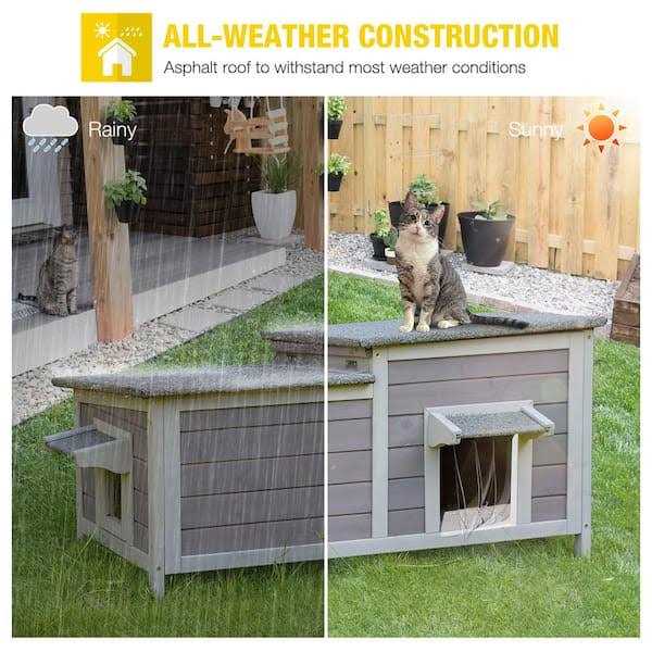 2-Room Outdoor Cat House C484164