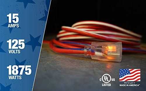 100-Feet 12/3 Extension Cord with Lighted End U629590