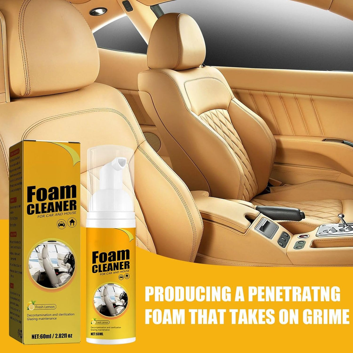 2PCS Multipurpose Foam Cleaner Lemon Flavor (100ml*2) V69623