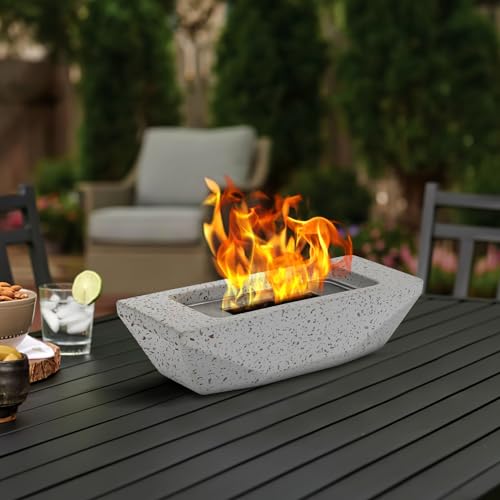 Concrete-Black 12.5" Portable Tabletop Fire Pit Bowl P33575