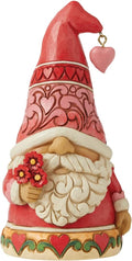 5 Inch Multicolor Gnome Holding Flowers Figurine X979