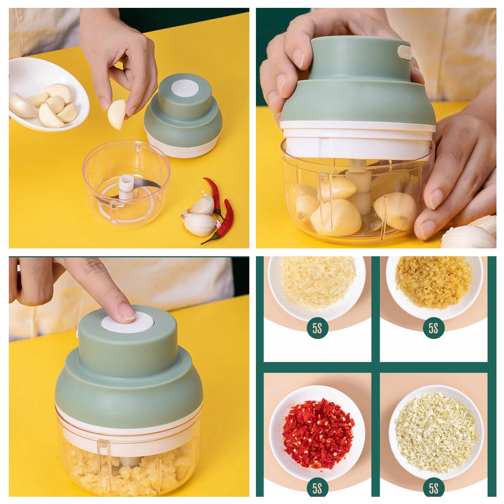 Electric Chopper Salad Mincer Cutter USB Wireless W29785