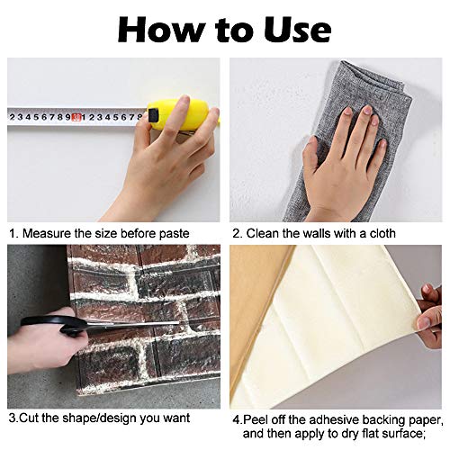 10 Pack Self-Adhesive Faux Stone Wall Panel C57189