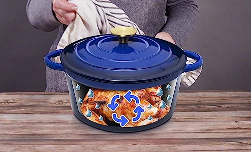 Red Enamel 5qt Cast Iron Dutch Oven T505