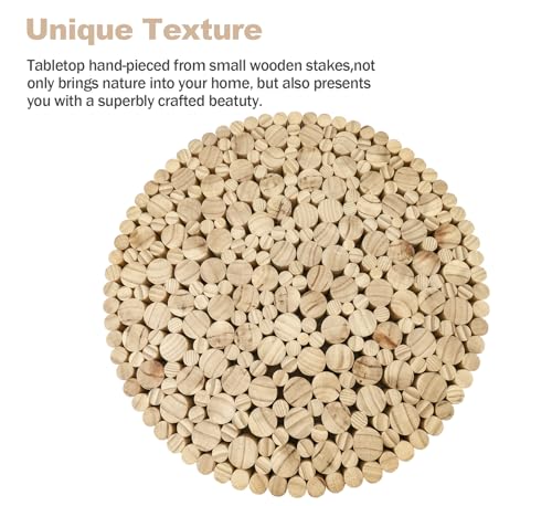 Black Small Round Rattan Side Table Z8440