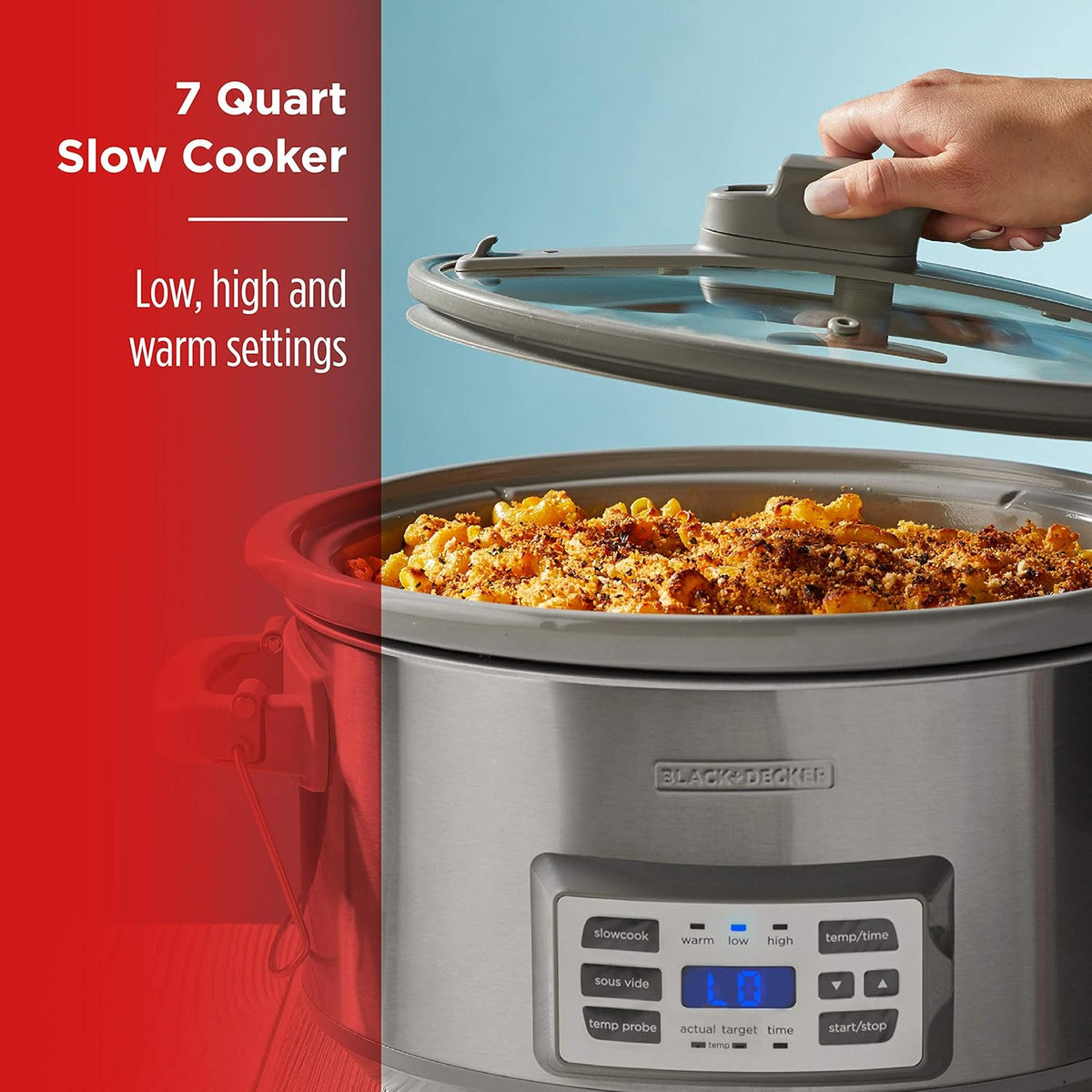 7-Quart Digital Slow Cooker with Locking Lid F324351