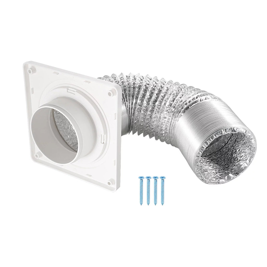 4 Inch Dryer Vent Wall Plate Adapter Ventilation Duct Flange White B11082