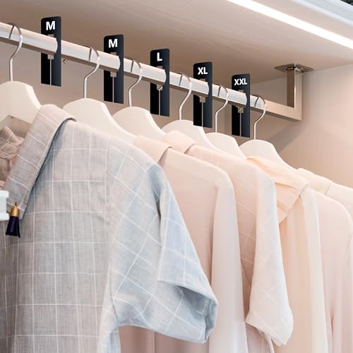 White Rectangular Closet Rack Dividers with Marker C9640